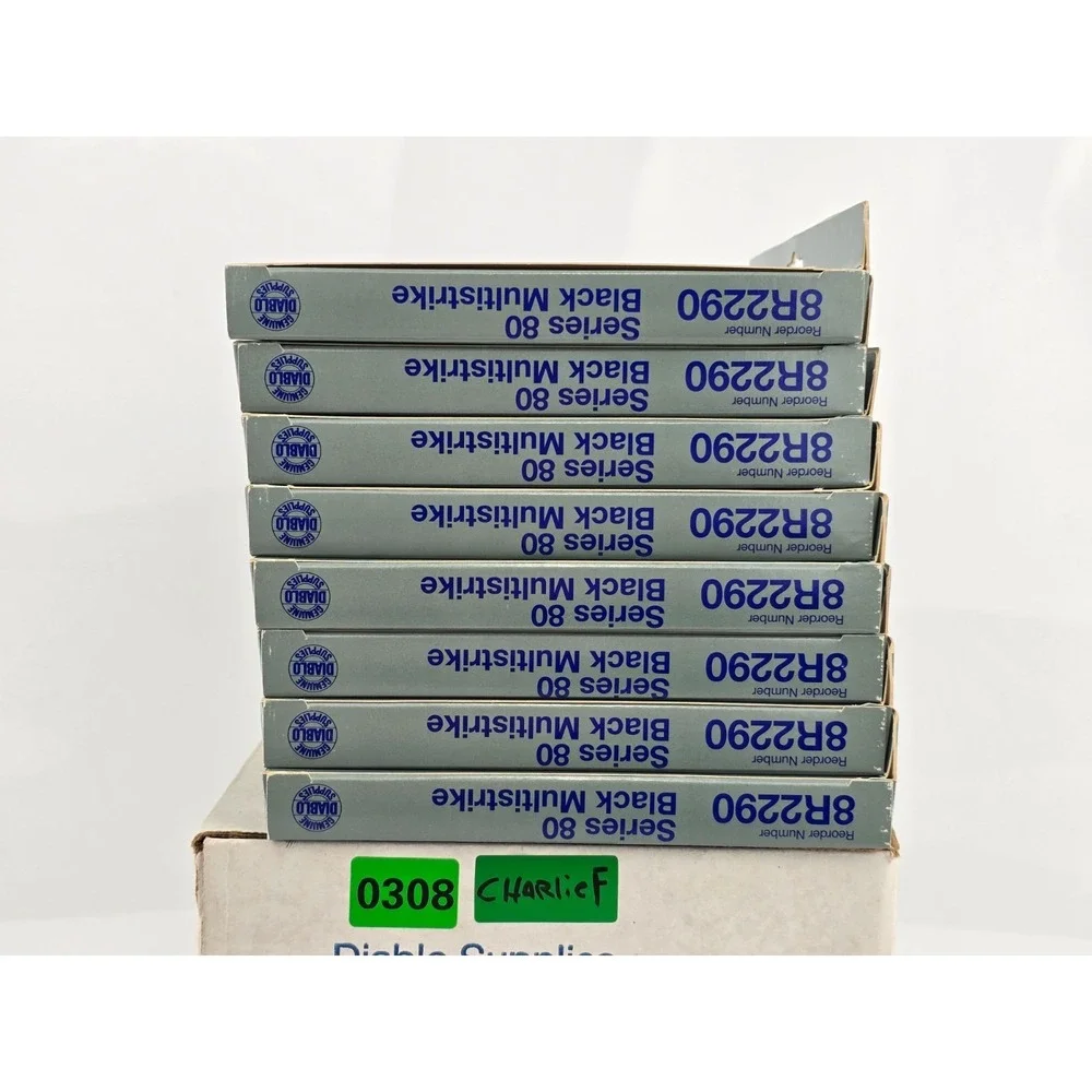 8 Lot NOS - DIABLO SUPPLIES 8R2290 SERIES 80 BLACK MULTISTRIKE RIBBON